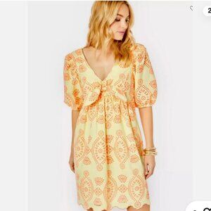 LILLY PULITZER SARAFINA EYELET BABYDOLL DRESS *CALLA YELLOW*